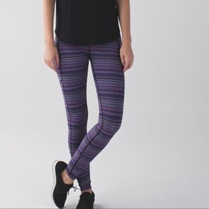 Purple Stripe Lululemon Speed Tights